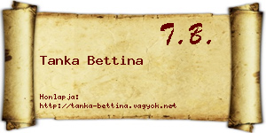 Tanka Bettina névjegykártya